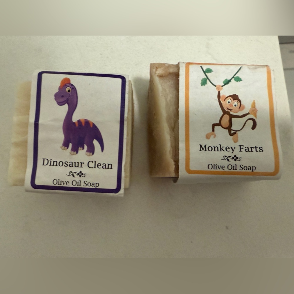Set of 2 Kids Handmade Olive Oil Bar Soaps